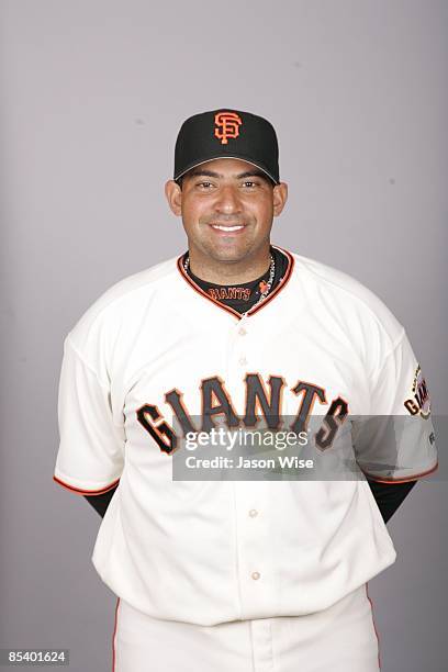 Bengie Molina of the San Francisco Giants poses during Photo Day on Monday, February 23, 2009 at Scottsdale Stadium in Scottsdale, Arizona.