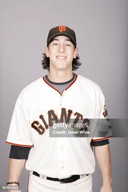 Tim Lincecum of the San Francisco Giants poses during Photo Day on Monday, February 23, 2009 at Scottsdale Stadium in Scottsdale, Arizona.