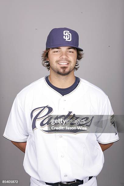 Travis Denker of the San Diego Padres poses during Photo Day on Tuesday, February 24, 2009 at Peoria Stadium in Peoria, Arizona.