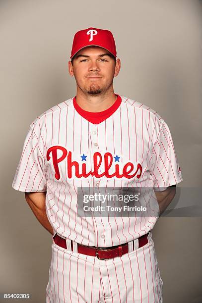 Chad Durbin of the Philadelphia Phillies poses during Photo Day on Friday, February 20, 2009 at Bright House Networks Field in Clearwater, Florida.