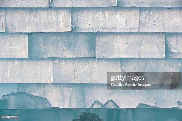 ice brick wall, ice hotel - ice palace stock pictures, royalty-free photos & images