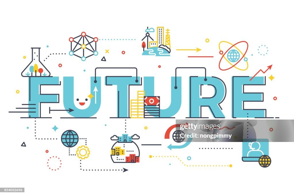Future Word Lettering Illustration High-Res Vector Graphic - Getty Images