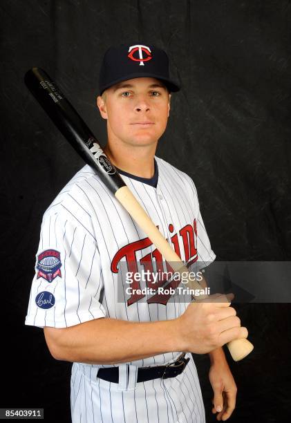 Matt Tolbert of the Minnesota Twins poses during photo day at the Twins spring training complex on February 23, 2008 in Fort Myers, Florida.