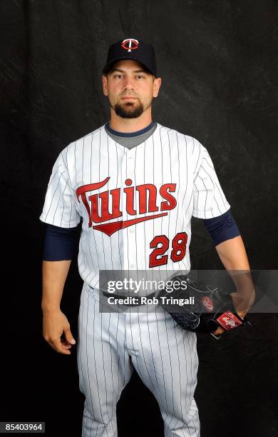 Jesse Crain of the Minnesota Twins poses during photo day at the Twins spring training complex on February 23, 2008 in Fort Myers, Florida.