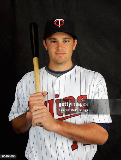 Drew Butera of the Minnesota Twins poses during photo day at the Twins spring training complex on February 23, 2008 in Fort Myers, Florida.