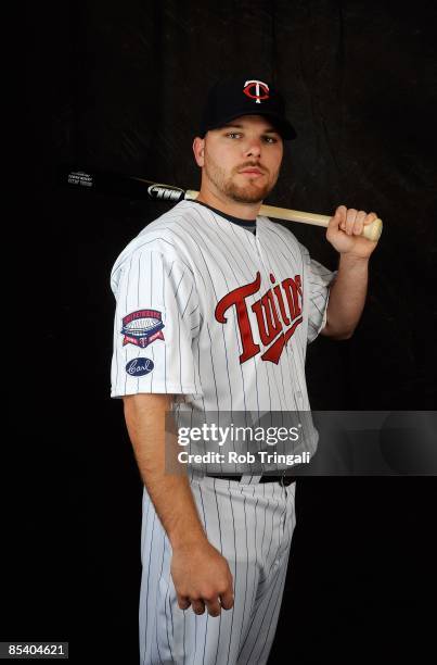 Jason Kubel of the Minnesota Twins poses during photo day at the Twins spring training complex on February 23, 2008 in Fort Myers, Florida.