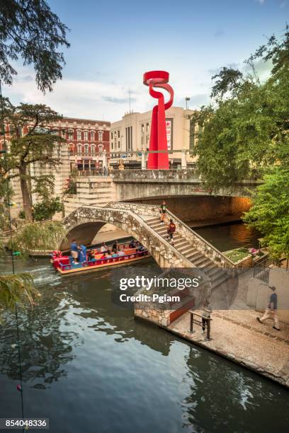 die innenstadt von san antonio texas usa-skyline-blick - texas gulf coast stock-fotos und bilder