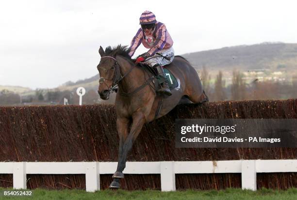 Lancetto ridden by jockey Conor Ring in action during The Jenny Mould Memorial Handicap Chace