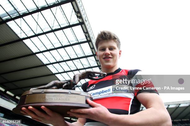Stirling County player Archie Russell during the photocall at Murrayfield, Edinburgh.