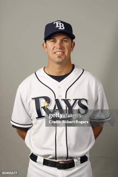 Evan Longoria of the Tampa Bay Rays poses during Photo Day on Friday, February 20, 2009 at Charlotte County Sports Park in Port Charlotte, Florida.