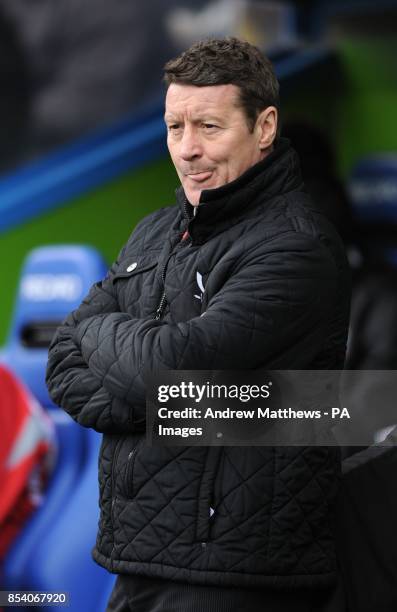 Sheffield United manager Danny Wilson during the FA Cup Fourth Round match at the Madejski Stadium, Reading.