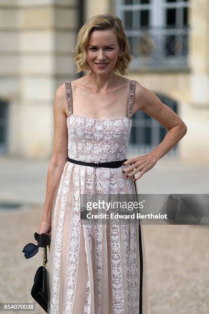 Naomi Watts attends the Christian Dior show as part of the Paris Fashion Week Womenswear Spring/Summer 2018 on September 26, 2017 in Paris, France.