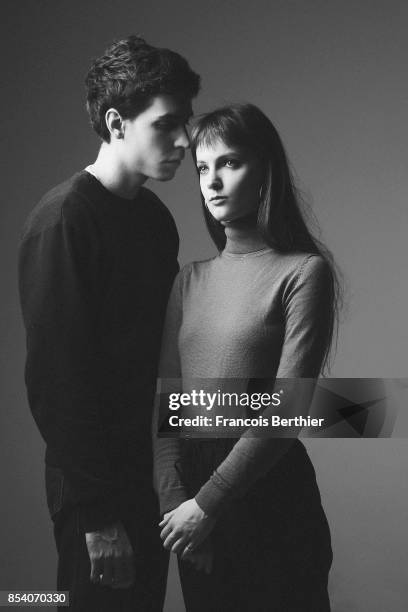 Music Band The Pirouettes is photographed for Self Assignment, on December 7, 2016 in Paris, France.