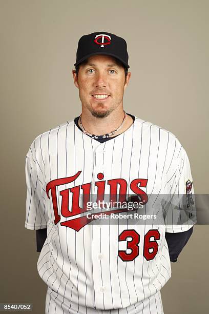 Joe Nathan of the Minnesota Twins poses during Photo Day on Monday, February 23, 2009 at Hammond Stadium in Fort Myers, Florida.