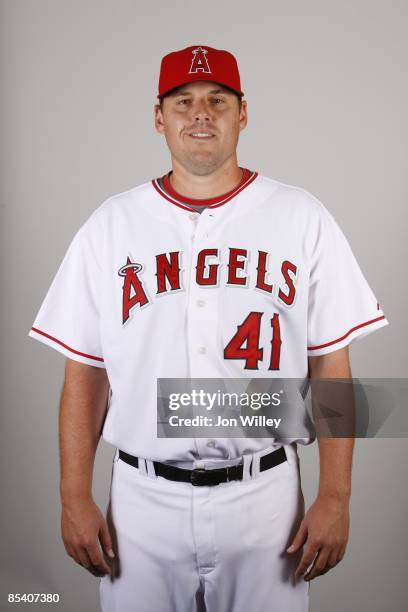 John Lackey of the Los Angeles Angels of Anaheim poses during Photo Day on Wednesday, February 25, 2009 at Tempe Diablo Stadium in Tempe, Arizona.