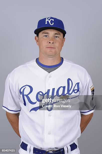 Mark Teahen of the Kansas City Royals poses during Photo Day on Sunday, February 22, 2009 at Surprise Stadium in Surprise, Arizona.