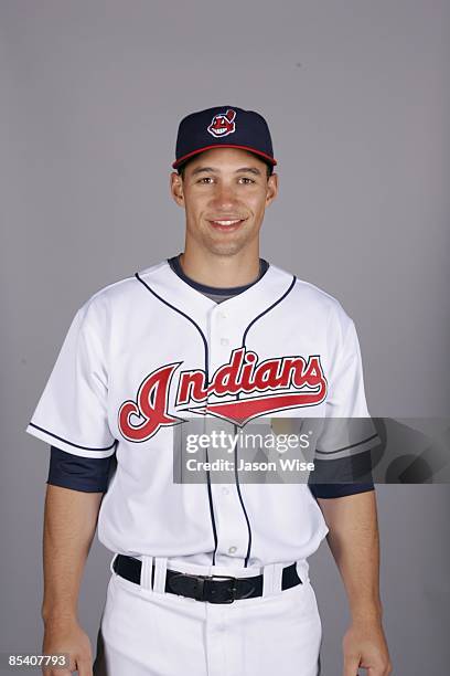 Grady Sizemore of the Cleveland Indians poses during Photo Day on Saturday, February 21, 2009 at Goodyear Ballpark in Goodyear, Arizona.