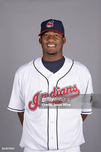 Fausto Carmona of the Cleveland Indians poses during Photo Day on Saturday, February 21, 2009 at Goodyear Ballpark in Goodyear, Arizona.