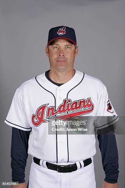 Derek Shelton of the Cleveland Indians poses during Photo Day on Saturday, February 21, 2009 at Goodyear Ballpark in Goodyear, Arizona.