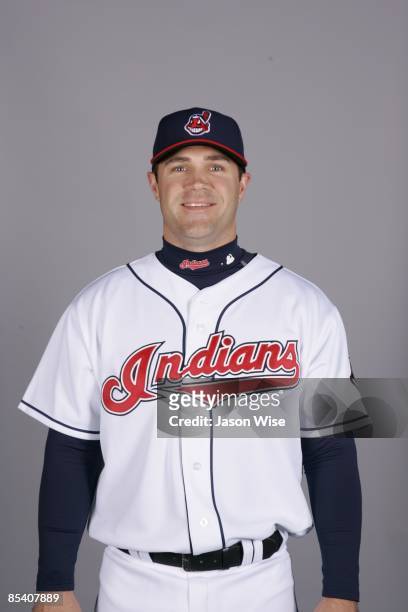 Kelly Shoppach of the Cleveland Indians poses during Photo Day on Saturday, February 21, 2009 at Goodyear Ballpark in Goodyear, Arizona.