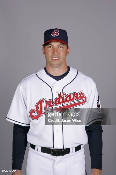 Mark DeRosa of the Cleveland Indians poses during Photo Day on Saturday, February 21, 2009 at Goodyear Ballpark in Goodyear, Arizona.
