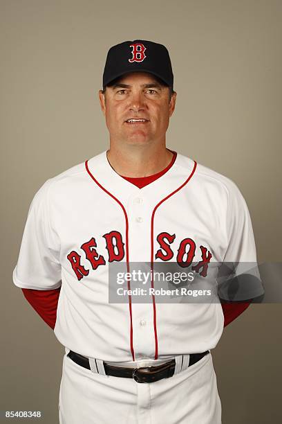 Coach John Farrell of the Boston Red Sox poses during Photo Day on Sunday, February 22, 2009 at City of Palms Park in Fort Myers, Florida.