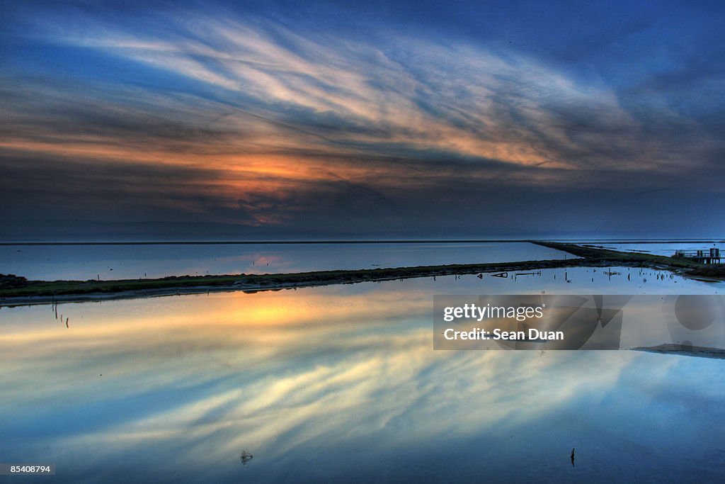 San Francisco Bay at dusk