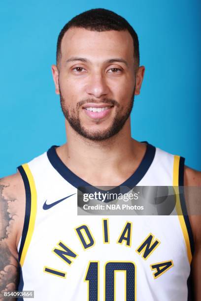 Trey McKinney Jones of the Indiana Pacers poses for a head shot during media day at Bankers Life Fieldhouse on September 25, 2017 in Indianapolis,...