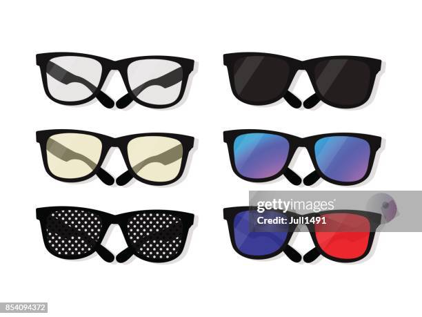 eyeglasses - perforated stock illustrations