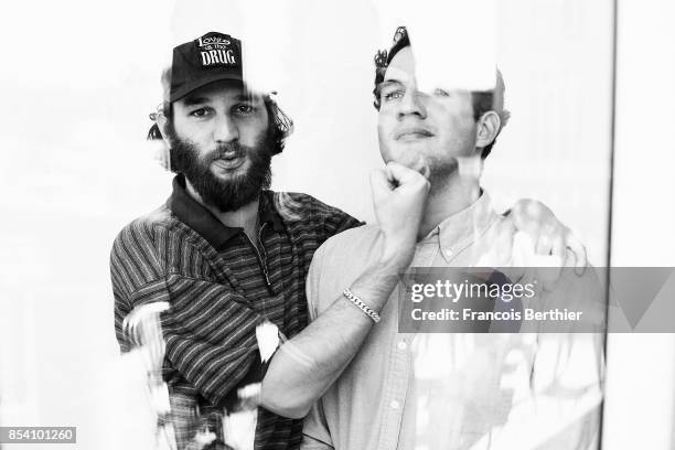 Filmmakers Joshua Safdie and Ben Safdie of the movie 'Good Time' are photographed for Plugged on September 2, 2017 in Paris, France.