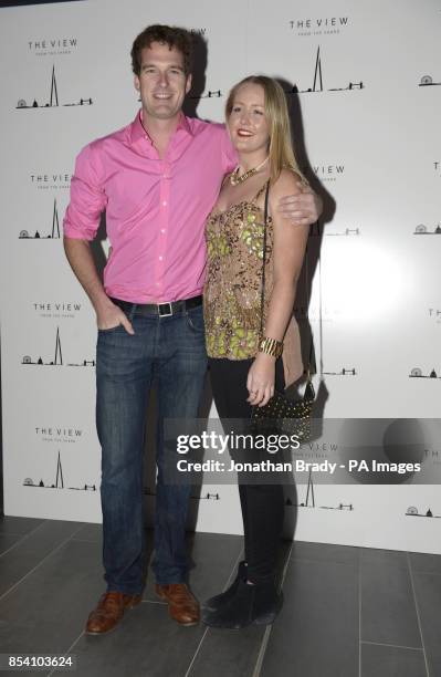 Dan Snow with his sister-in-law Viola Grosvenor arriving for the opening of The View from The Shard, the new visitor attraction at the pinnacle of...