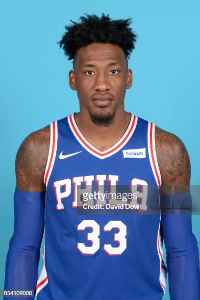 Robert Covington of the Philadelphia 76ers poses for a head shot during media day at Wells Fargo Center in Philadelphia, Pennsylvania on September...