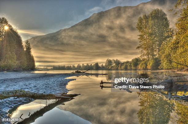 morning on the lillooet - pemberton valley stock pictures, royalty-free photos & images