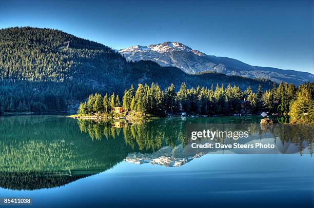 whistler over green lake - pemberton valley stock pictures, royalty-free photos & images