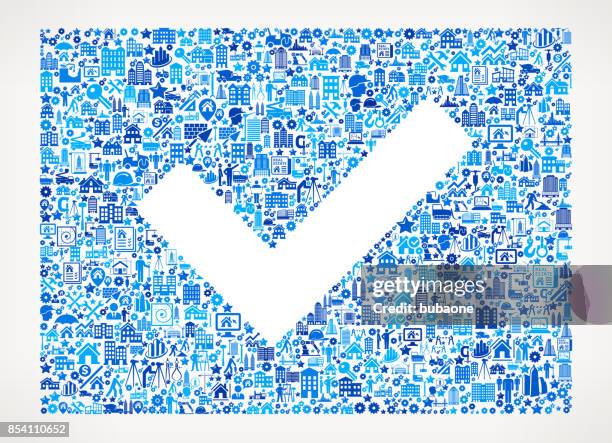 check mark construction industry vector icon pattern - contractor computer stock illustrations