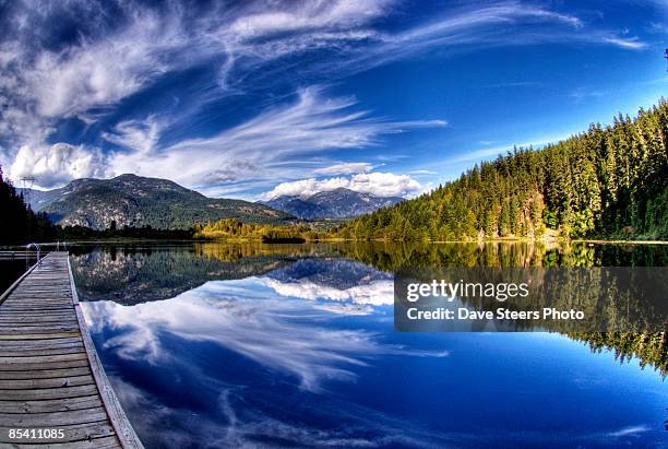 one mile lake - pemberton valley stock pictures, royalty-free photos & images