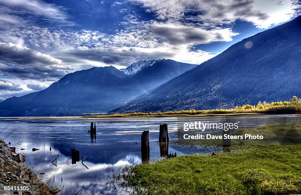 lillooet lake - pemberton valley stock pictures, royalty-free photos & images