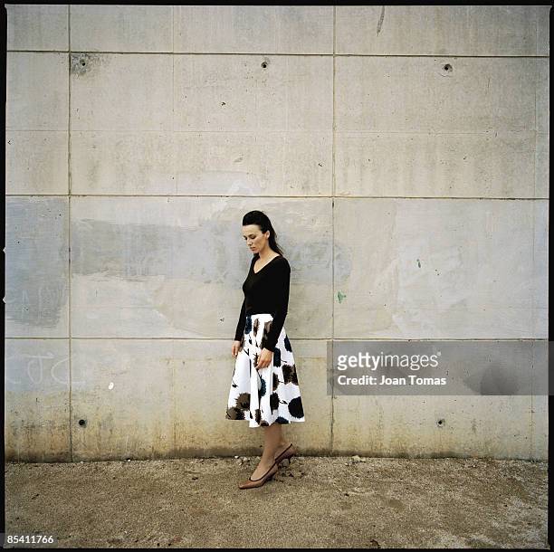 Actor Ariadna Gil poses for a portrait shoot for El Periodico de Cataluna in Barcelona on October 9, 2001.