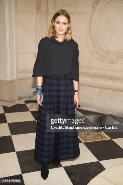 Olivia Palermo attends the Christian Dior show as part of the Paris Fashion Week Womenswear Spring/Summer 2018 at on September 26, 2017 in Paris,...