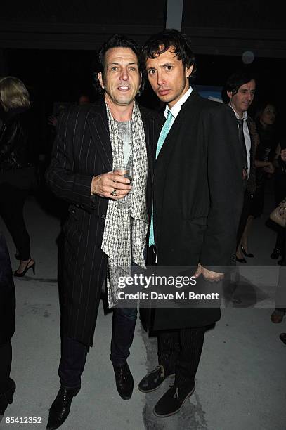 Dan Macmillan and Stephen Webster attend the 'Naked Soul' Exhibition, presented by Meredith Ostrom in support of 'Youth For Youth', a charity that...