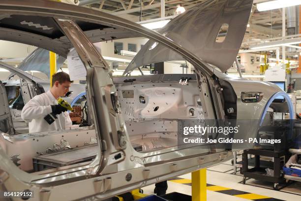 Production of the new Rapide S at the Aston Martin headquarters in Gaydon, Warwickshire.