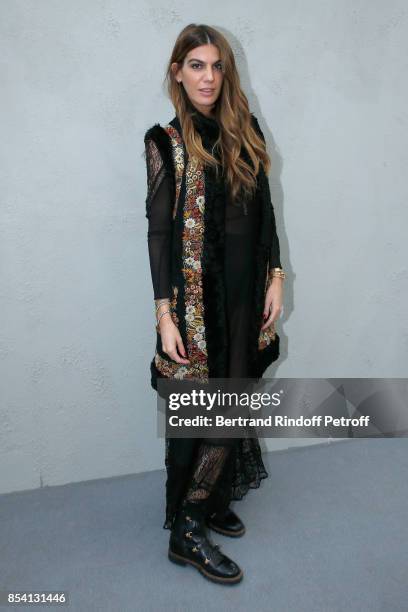 Bianca Brandolini d'Adda attends the Christian Dior show as part of the Paris Fashion Week Womenswear Spring/Summer 2018 on September 26, 2017 in...