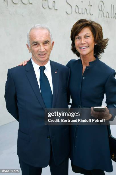 Alain Terzian and Sylvie Rousseau attend the Christian Dior show as part of the Paris Fashion Week Womenswear Spring/Summer 2018 on September 26,...