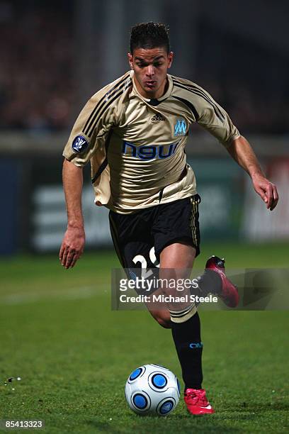 Hatem Ben Arfa of Marseille during the Uefa Cup last sixteen first leg match between Olympique Marseille and Ajax at the Stade Velodrome on March 12,...