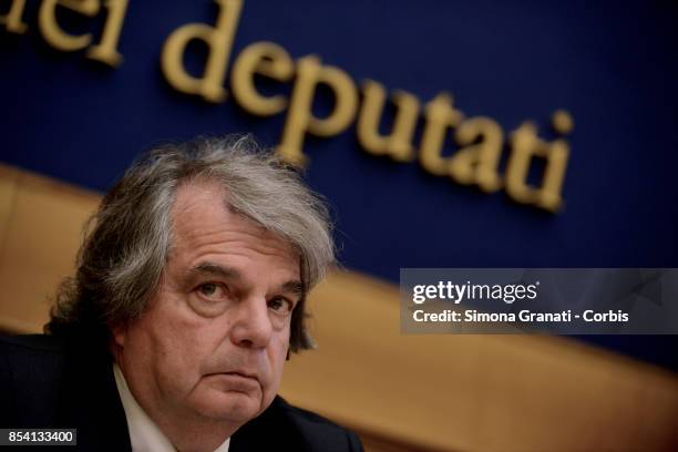 Renato Brunetta during the Press conference of Forza Italia party on the reform of the "Good School", on September 26, 2017 in Rome, Italy.