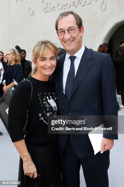 Nicolas Bazire and his wife Fabienne attend the Christian Dior show as part of the Paris Fashion Week Womenswear Spring/Summer 2018 on September 26,...
