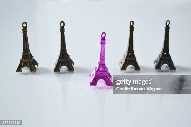 singled out - eiffel tower white background stock pictures, royalty-free photos & images