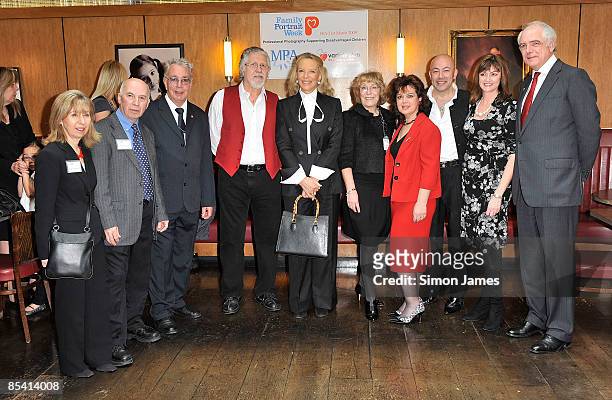 Dave Lee Travis centre and HRH Princess Michael of Kent attends Family Portrait Week - press launch at the Eat And Two Veg restaurant on March 13,...