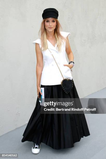 Charlotte Groeneveld attends the Christian Dior show as part of the Paris Fashion Week Womenswear Spring/Summer 2018 on September 26, 2017 in Paris,...