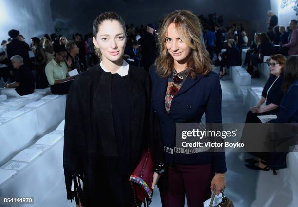 Sofia Sanchez de Betak and Alexia Niedzelski attend the Christian Dior show as part of the Paris Fashion Week Womenswear Spring/Summer 2018 on...